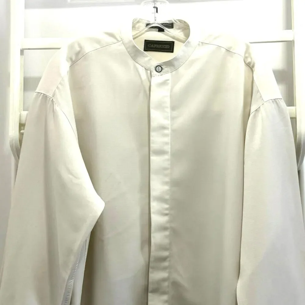 Capriccio men’s L 16-16 1/2. Relaxed and soft casual cream or off-white color